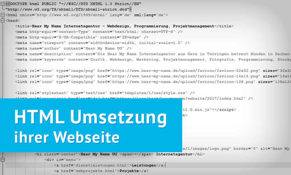 HTML Umsetzung für 99 Euro